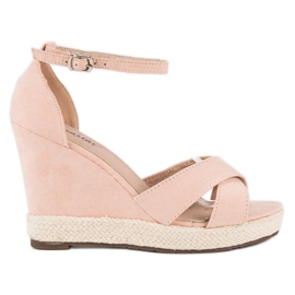 Seastar Sandale na klin od antilopa smeđa