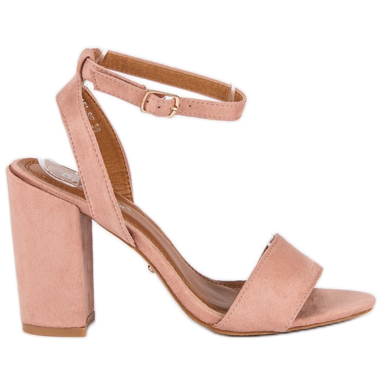 Tina&Co Elegantne sandale na stupu ružičasta
