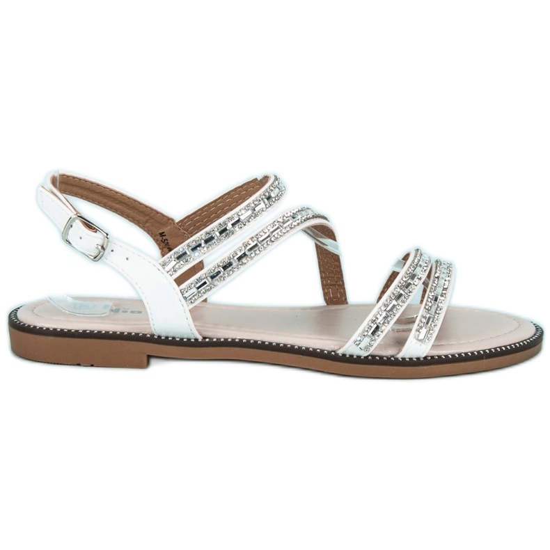 Nio Nio Elegantne ravne sandale bijela