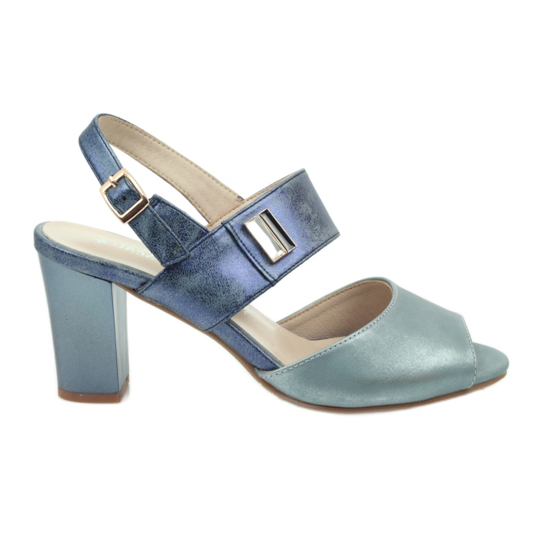 M.Daszyński Kožne sandale sa uloškom Daszyński plava