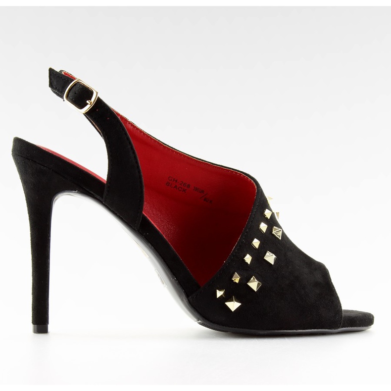 Asimetrične crne sandale GH-268 Crna crno