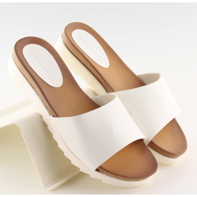 Ženske bijele papuče H10 bijele bijela