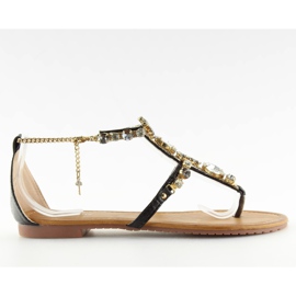 Japanke s kamenčićima crne D-6526 Crne crna