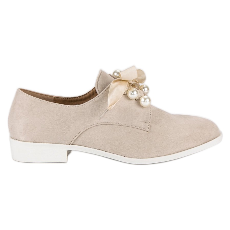 Tina&Co Vezani brogovi s biserima smeđa