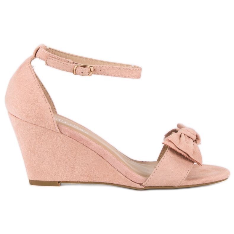 L. Lux. Shoes Elegantne sandale na klin ružičasta