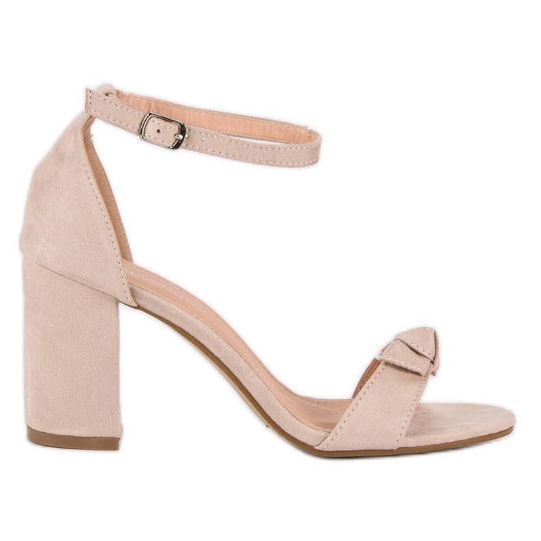 Diamantique Elegantne sandale na stupić smeđa