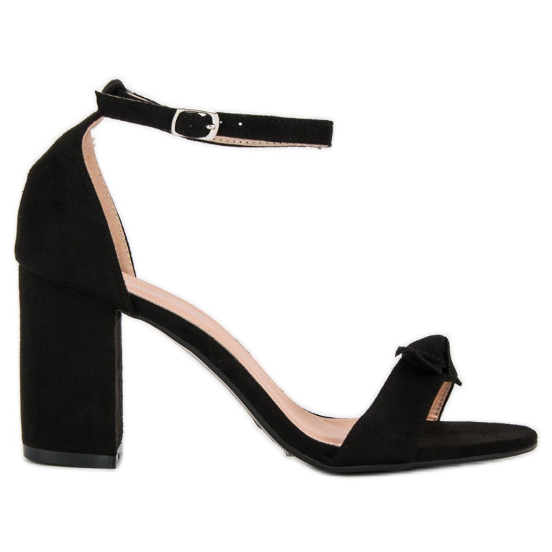 Diamantique Elegantne sandale na stupić crno