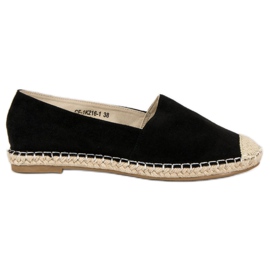 Best Shoes Crne espadrile od antilopa crna