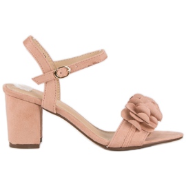 Top Shoes Ružičaste sandale na stupu ružičasta