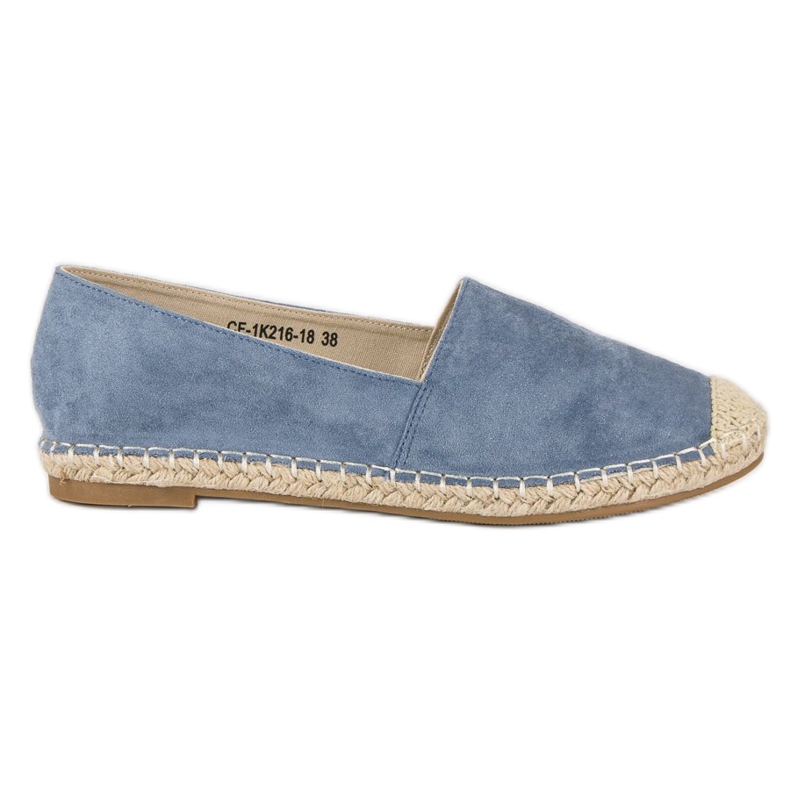 Best Shoes Plave espadrile od antilopa plava
