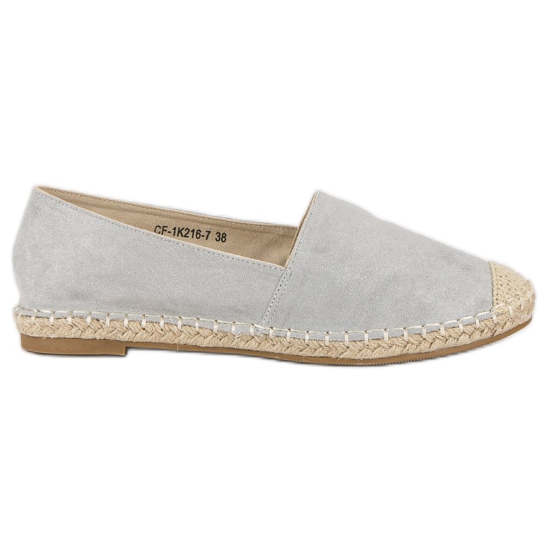 Best Shoes Sive espadrile od antilopa siva