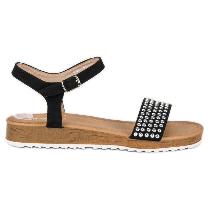 Ch. Creation Crne ravne sandale crno