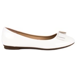 Diamantique Lakirane balerinke s mašnom bijela