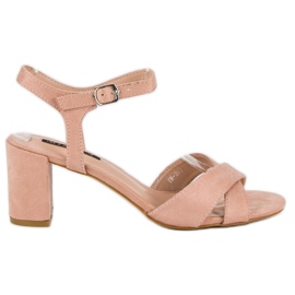 Milaya Ružičaste sandale na stupu ružičasta