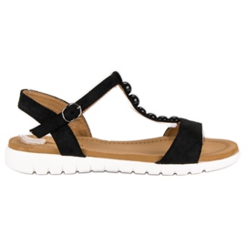 Via Giulia  Crne ravne sandale crna