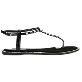 Via Giulia  Crne ravne sandale crna