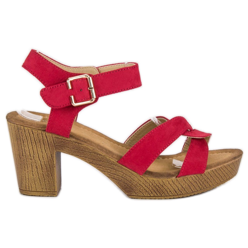 Lagane sandale na stupu crvena