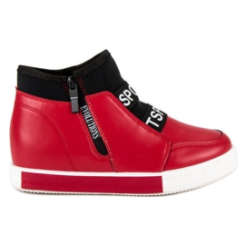 Crvene tenisice sa patentnim zatvaračem crna crvena