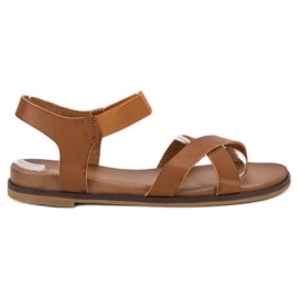 Ženske smeđe sandale smeđa