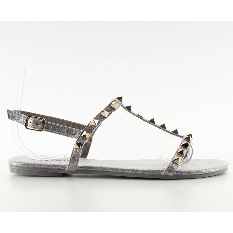 Delikatne sandale sa štiklama DD23 sive boje siva