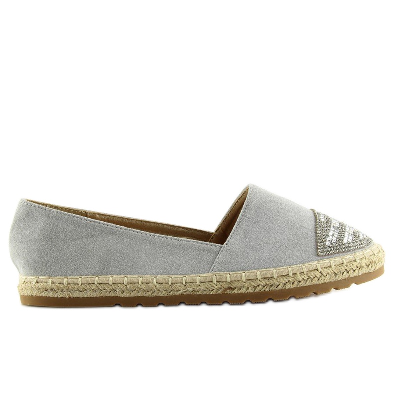 Sive espadrile za žene H8-102 Silver siva