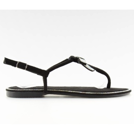 Crne sandale od antilopa 218-120 crna