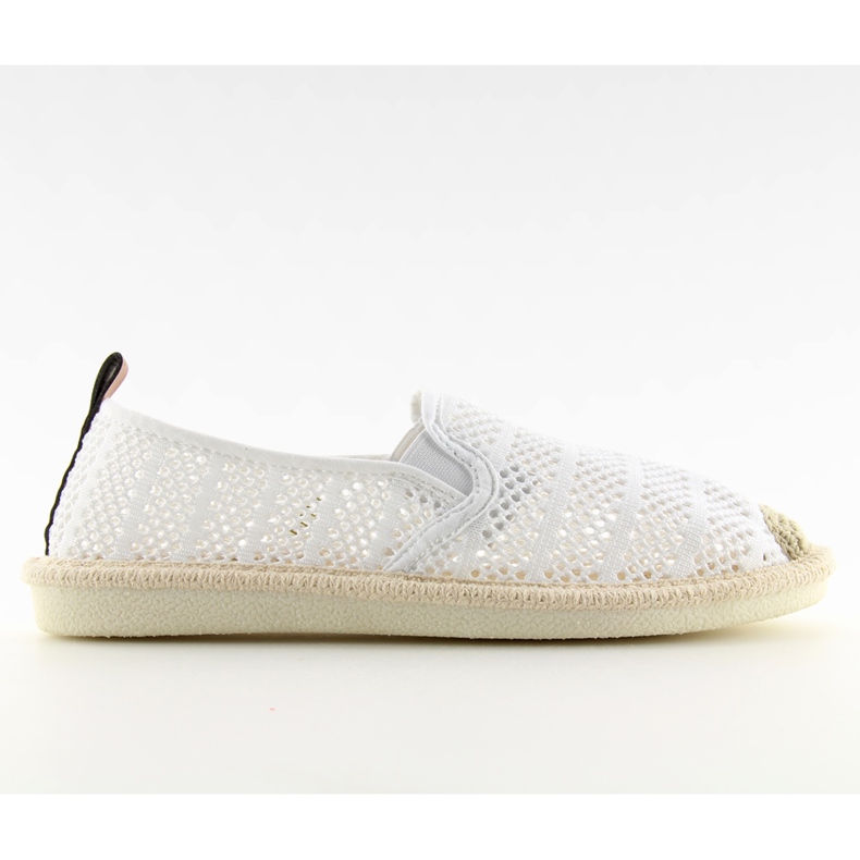Bijele mrežaste espadrile F01B Bijele bijela