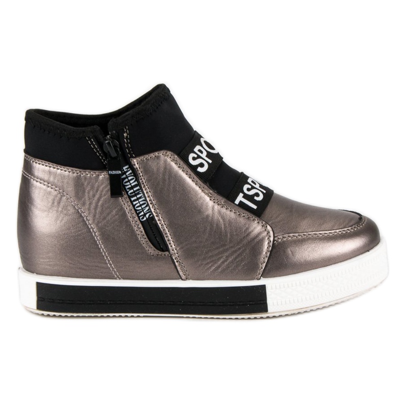 Grafitne tenisice sa patentnim zatvaračem smeđa siva