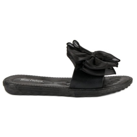 Papuče s mašnom crna