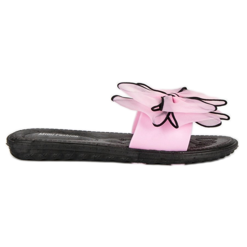 Papuče s mašnom ružičasta