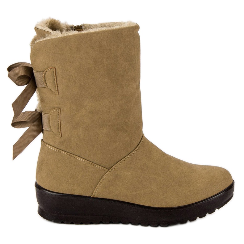 Tople čizme za snijeg s patentnim zatvaračem zelena