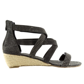 Crne sandale espadrile ME11783 Crna