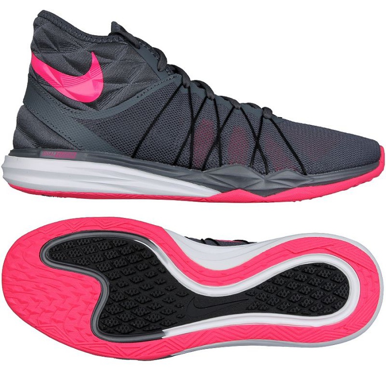 Nike Dual Fusion Tr Hit Mid W 852442-002 cipela za trening ljubičasta siva