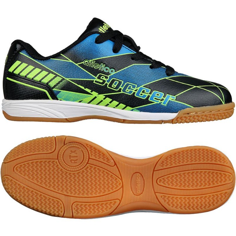 Unutarnje cipele Atletico In Jr 7336 S76637 crno plava zelena crno