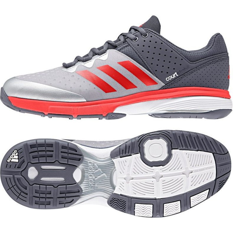 Rukometne cipele Adidas Court Stabil siva