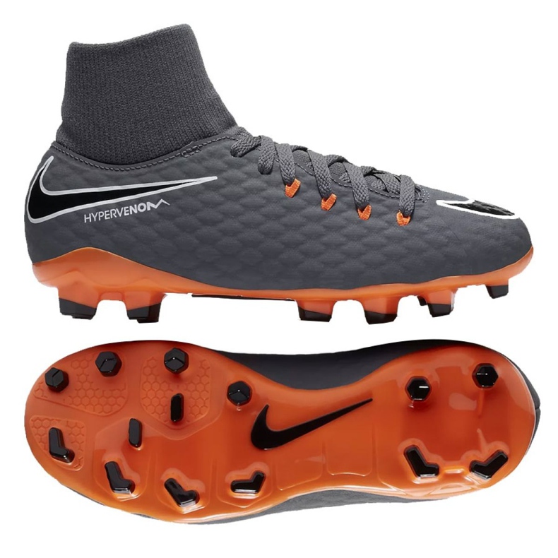 Nike nogometne cipele Hypervenom Phantom 3 Academy Df Fg Jr AH7287-081 raznobojna siva