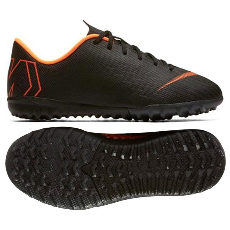 Nogometne cipele Nike Mercurial VaporX 12 Academy Gs Tf Jr AH7342-081 crno crno