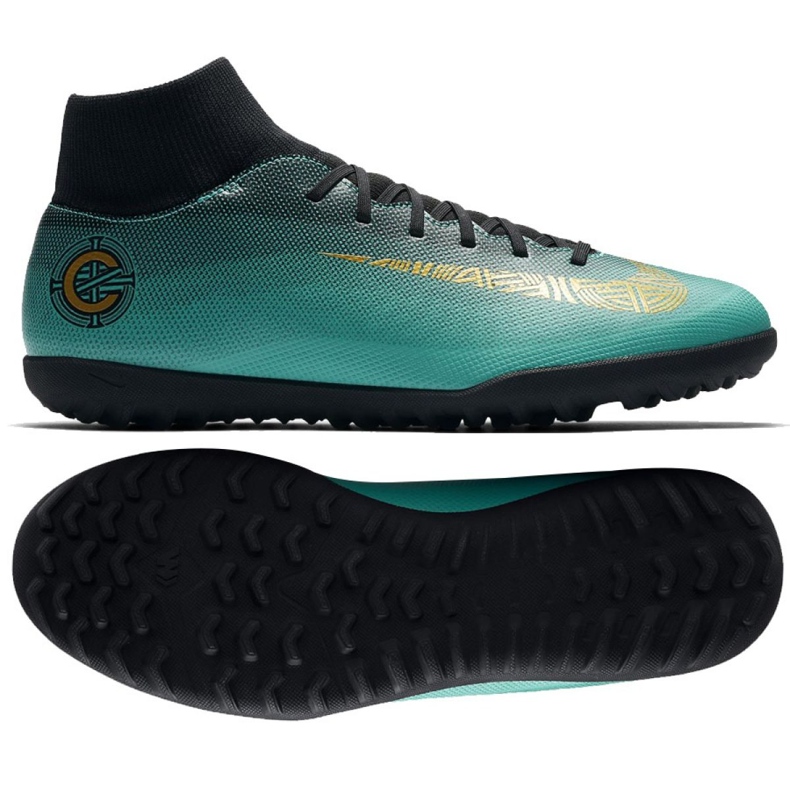 Nogometne cipele Nike Mercurialx 6 Club CR7 Tf AJ3570-390 plava plava