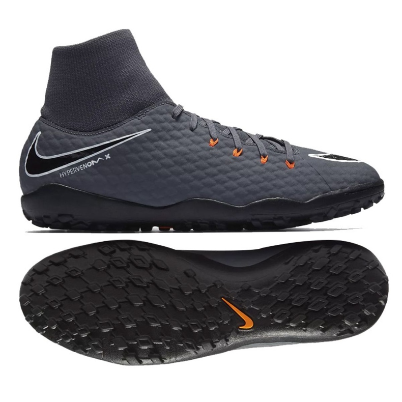 Nogometne cipele Nike Hypervenom PhantomX 3 Academy Df Tf M AH7276-081-S siva siva