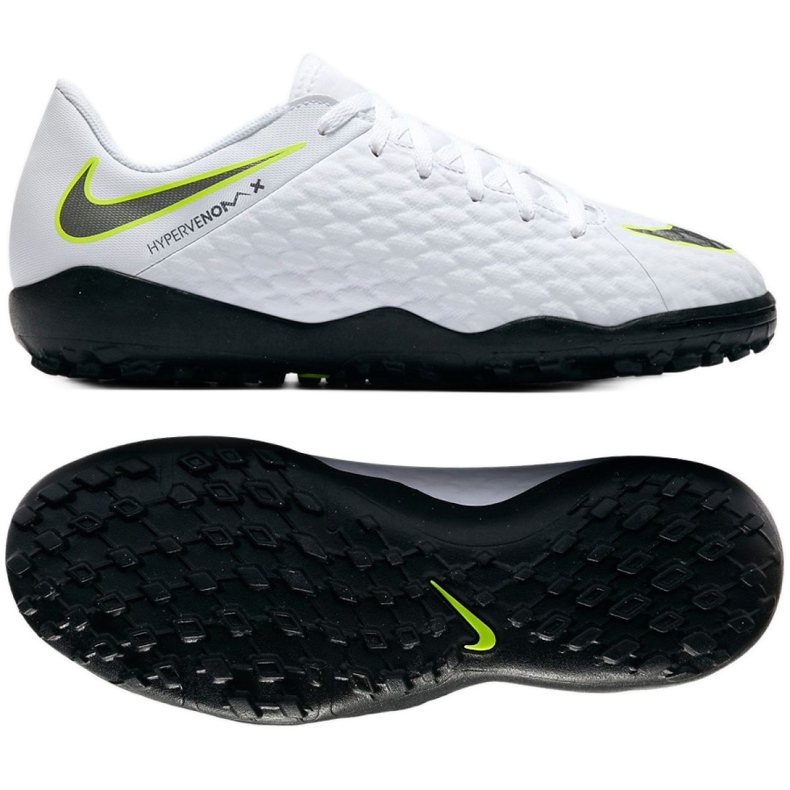 Nogometne cipele Nike Hypervenom 3 Academy Tf Jr AJ3797-107 bijela bijela
