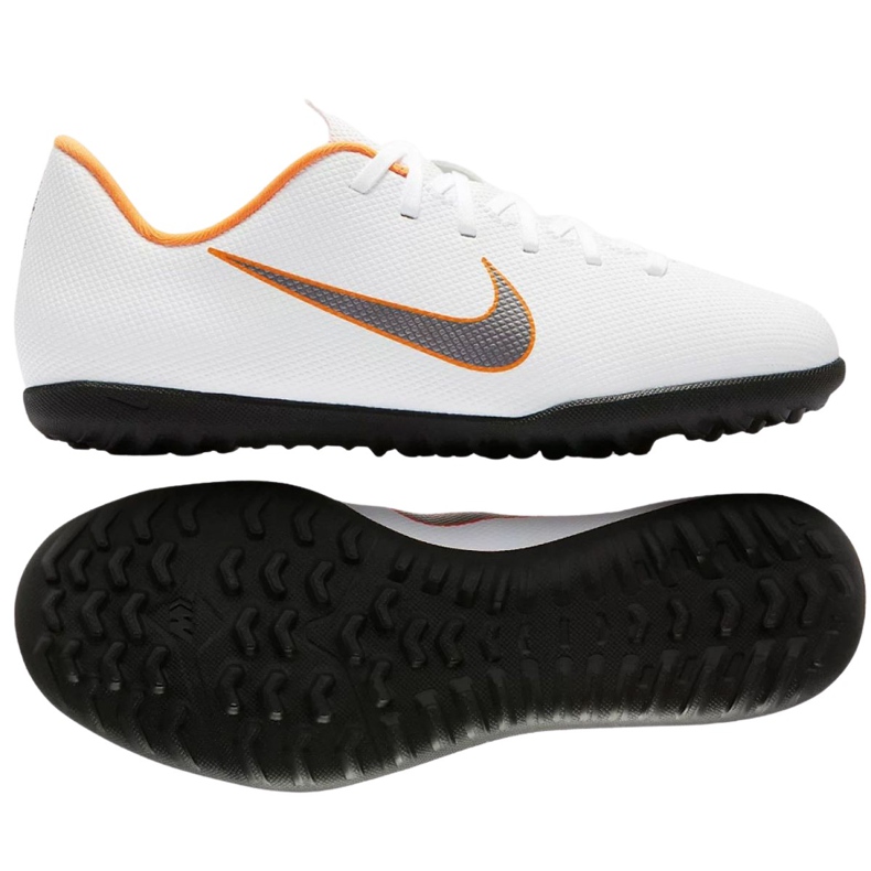Nogometne cipele Nike Mercurial VaporX 12 club Tf Gs Jr AH7355-107 raznobojna bijela