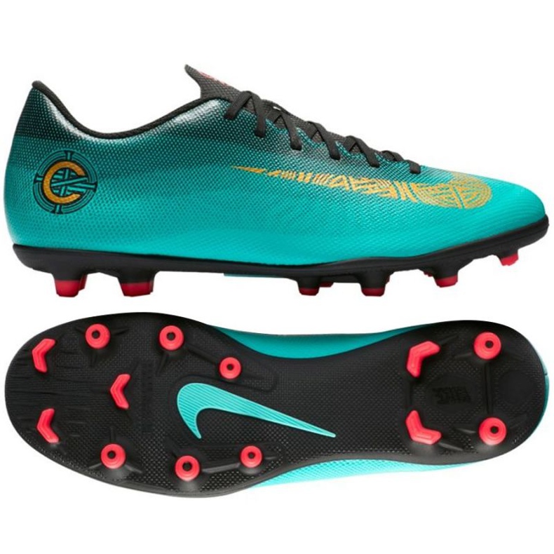 Nogometne cipele Nike Mercurial Vapor 12 Club CR7 Mg M AJ3723-390 zelena zelena