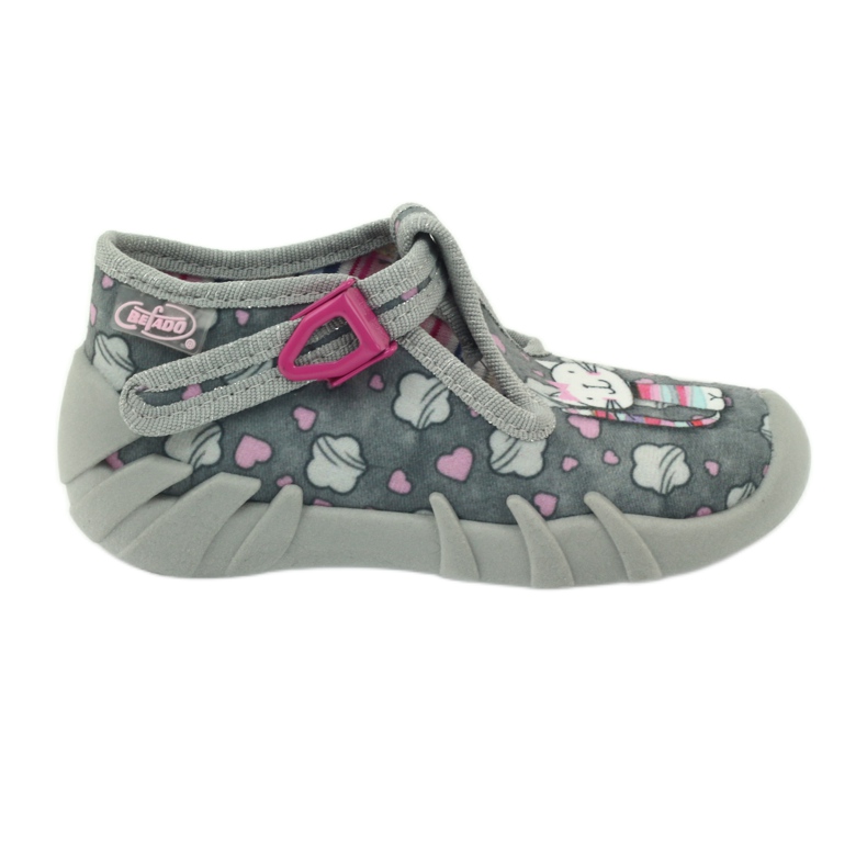 Kitten Befado 110p326 papuče bijela siva ružičasta