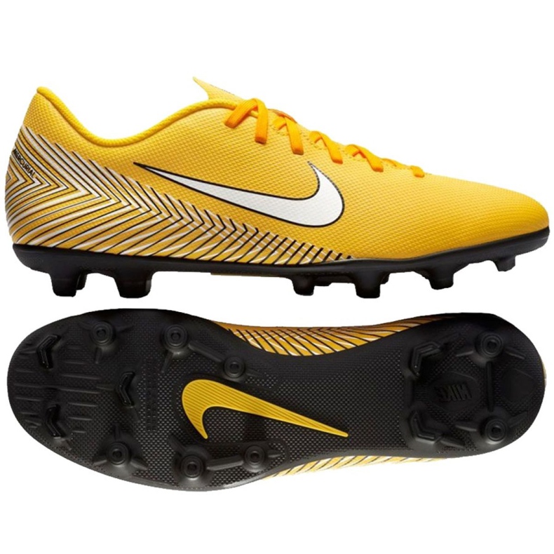 Kopačke za nogomet Nike Mercurial Vapor 12 Club Neymar Mg M AO3129-710 raznobojna žuta boja