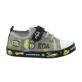 American Club Američke tenisice dječje cipele kožni uložak bijela crna siva