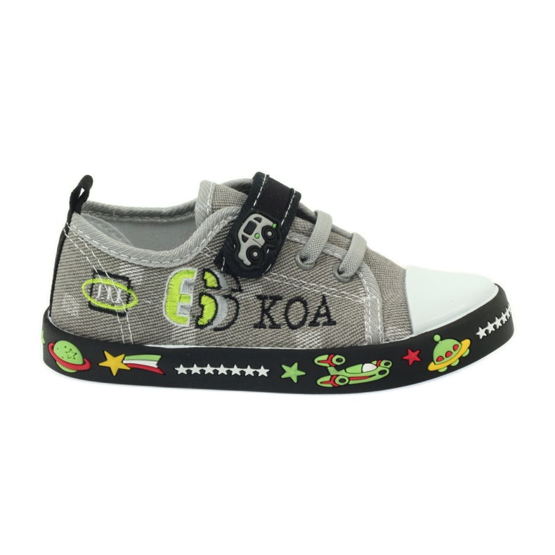 American Club Američke tenisice dječje cipele kožni uložak bijela crno siva