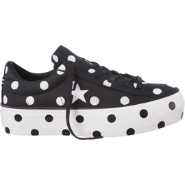 Converse C560695 platforma s jednom zvjezdicom bijela crno