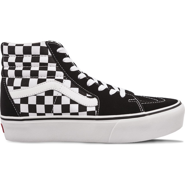 Vans Sk8 Hi Platforma 2 Qxh Checkerboard True White bijela crno