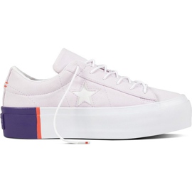 Converse 559902 Jedna zvijezda jedva grožđa Rush Coral White bijela ljubičasta ružičasta