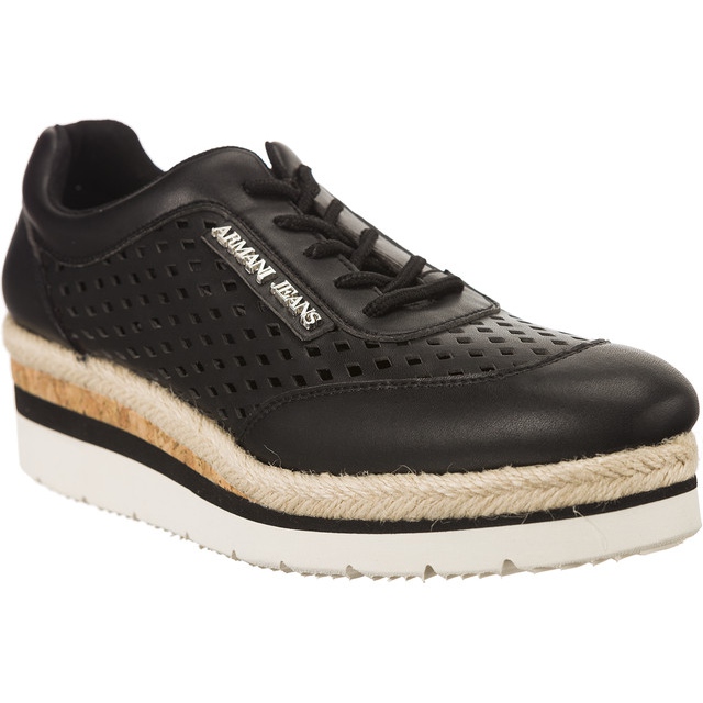 Armani Jeans Armani traperice tkane Scarpa Allacciata crno